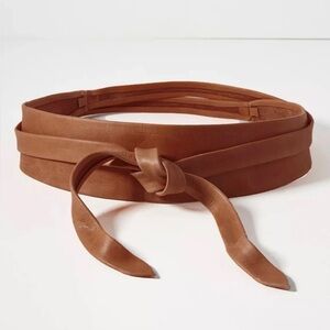 Ada wrap belt in tan/cognac. O/S